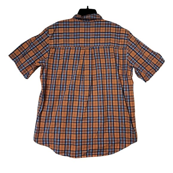 Chaps Men's Size Large Short Sleeve Cotton Easy Care Button-Front Shirt - Picture 4 of 5